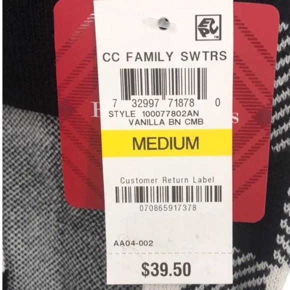 Charter Club Buffalo Check Plaid Dog Sweater NWT - Picture 9 of 12